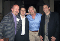 Mike Faith, Rick Mills, Sir Richard Branson & Shaun Masterman